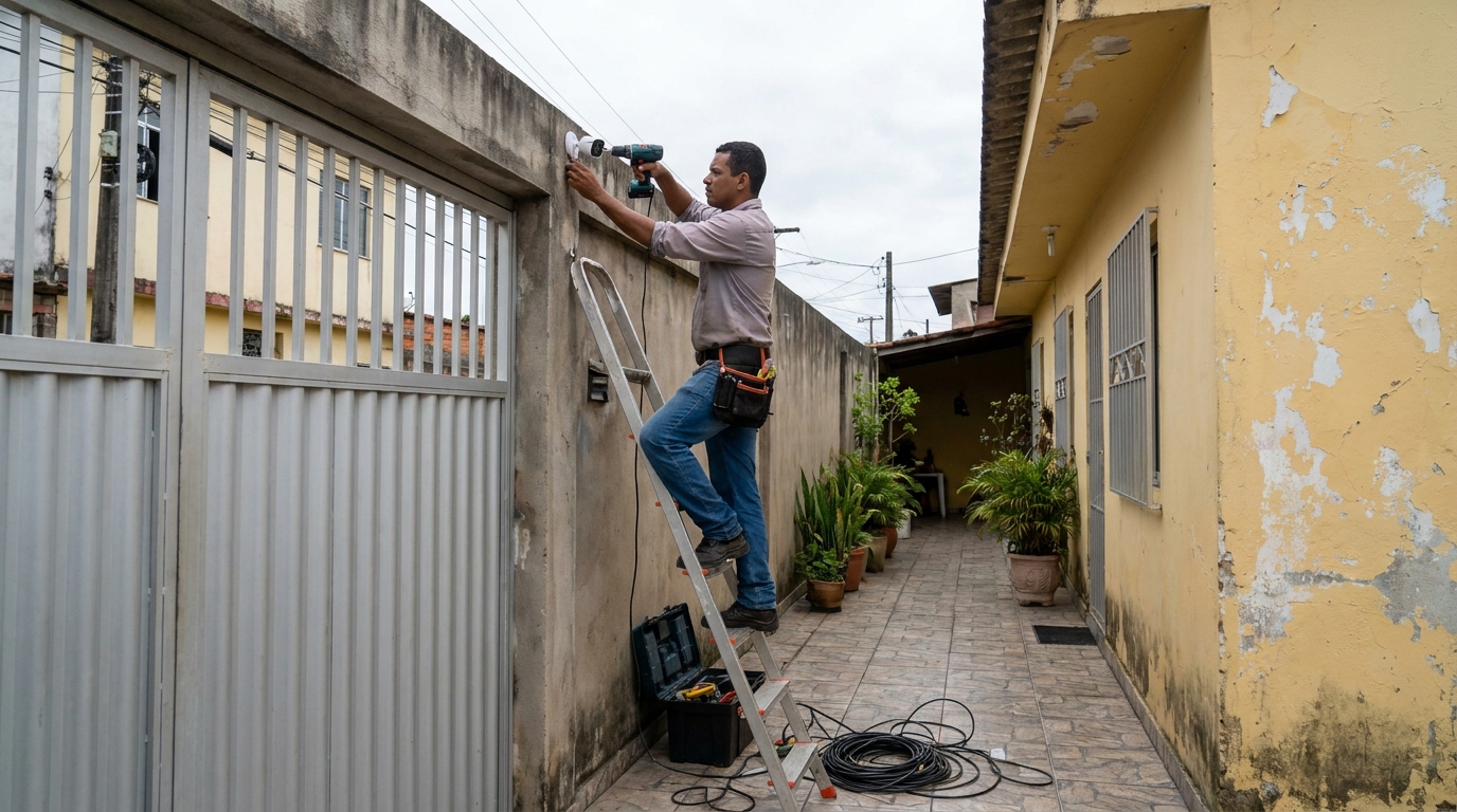 Passagem de cabeamento em Florianópolis‑SC